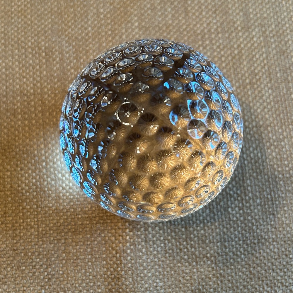 Waterford Crystal Golf Ball Paperweight.